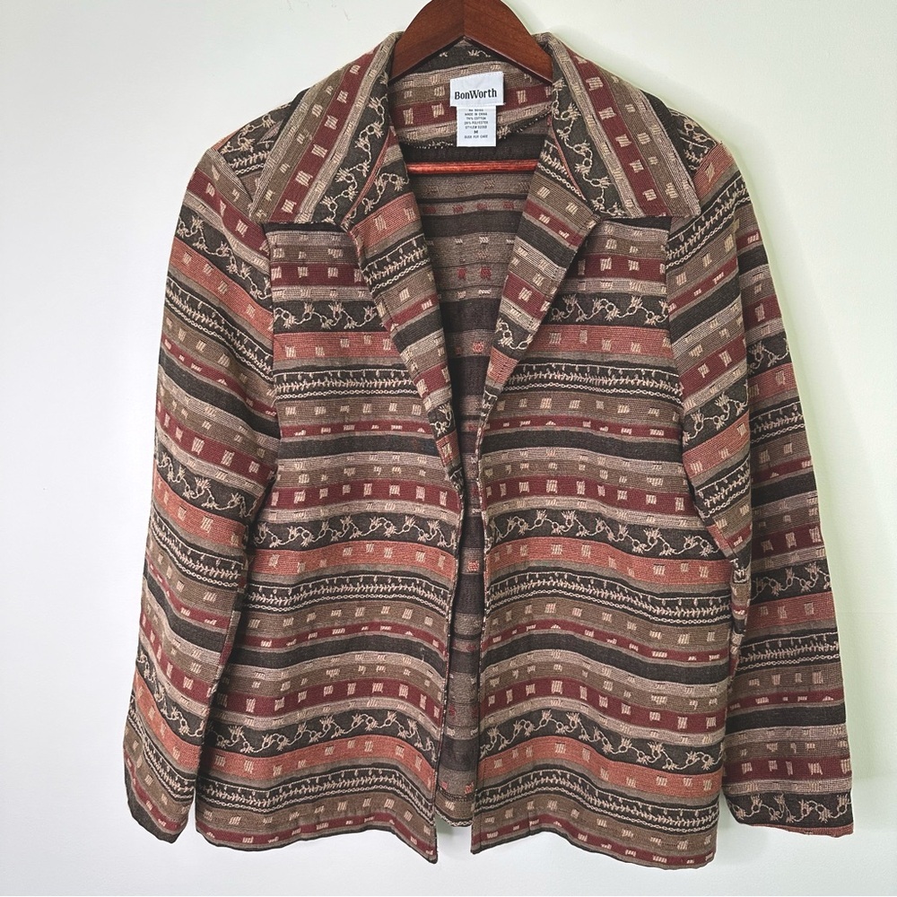 Vintage Bonworth Patterned Jacket Size Medium